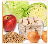 Soy, tofu, onions, lettuce, tomatoes, red wine, green tea and apples contanins phytoestrogens